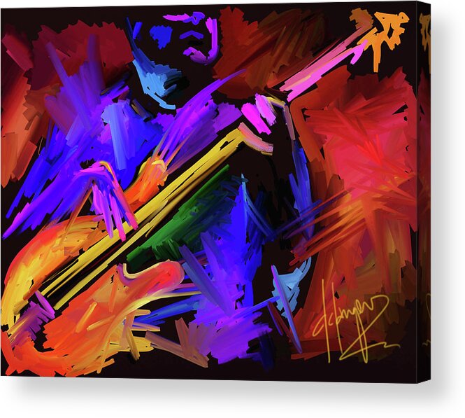 Guitar Acrylic Print featuring the painting Low Rider by DC Langer