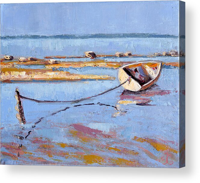 Water Acrylic Print featuring the painting Low Tide Flats II by Trina Teele