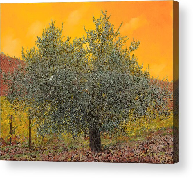 Olive Tree Acrylic Print featuring the painting L'ulivo Tra Le Vigne by Guido Borelli