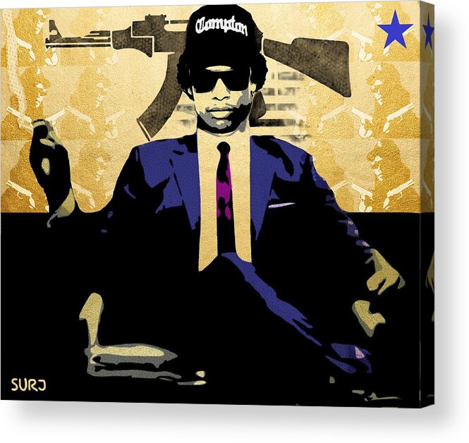 Eazy E Acrylic Print featuring the mixed media Mad O.G. by Surj LA