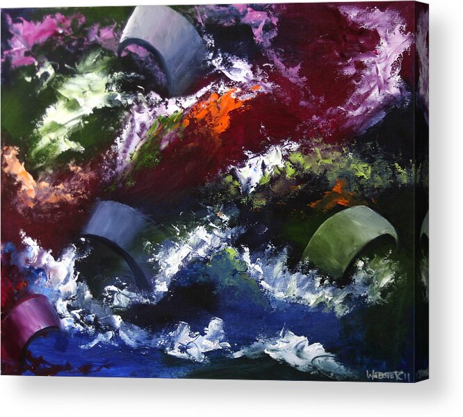 Abstract Acrylic Print featuring the painting Mark Webster - Abstraction 1 by Mark Webster