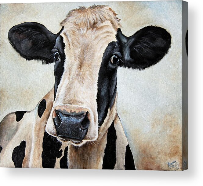 Cow Acrylic Print featuring the painting Maude by Laura Carey