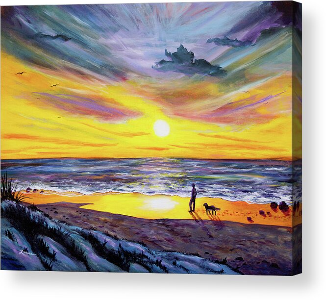 Monterey Acrylic Print featuring the painting Memories of My Father by Laura Iverson