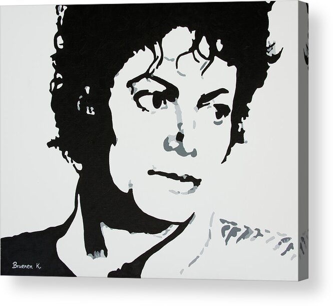 Michael Jackson Acrylic Print featuring the painting Michael Jackson by Katharina Bruenen