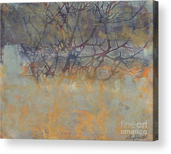Abstract Acrylic Print featuring the painting Misty Trees by Laurel Englehardt
