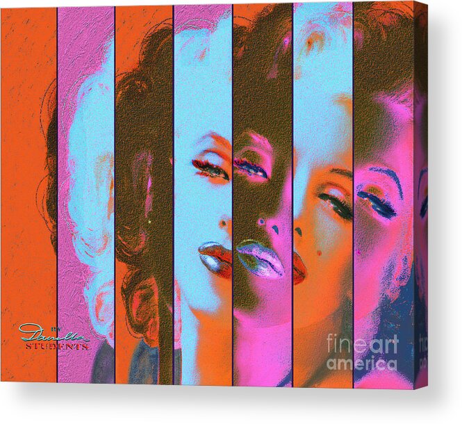 Theo Danella Acrylic Print featuring the painting MMarilyn 130 SIS red by Theo Danella