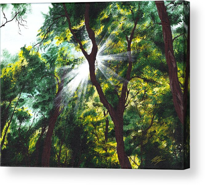 Joe Burgess Acrylic Print featuring the painting Morning Glory by Joe Burgess
