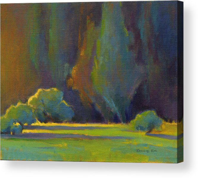 Trees Acrylic Print featuring the painting Morning Light by Konnie Kim