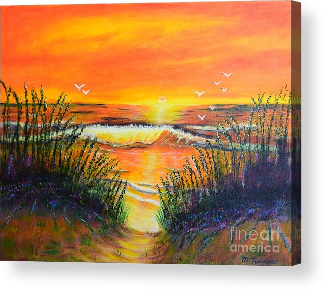 Sunrise Acrylic Print featuring the painting Morning Sun by Melvin Turner