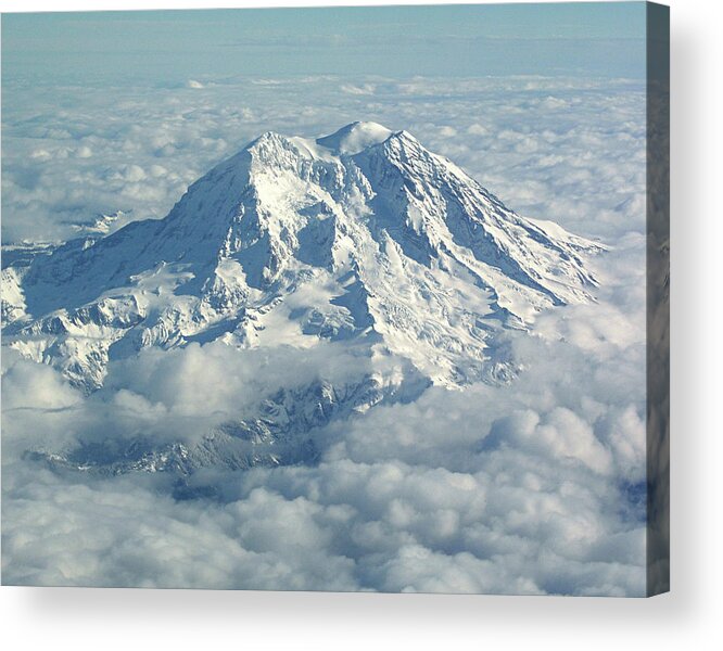 Mt Hood Acrylic Print featuring the photograph Mount Hood from Above by Helaine Cummins