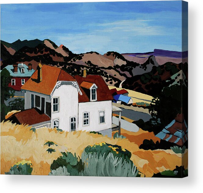 Mountains Acrylic Print featuring the painting Mountain Home by Melinda Patrick