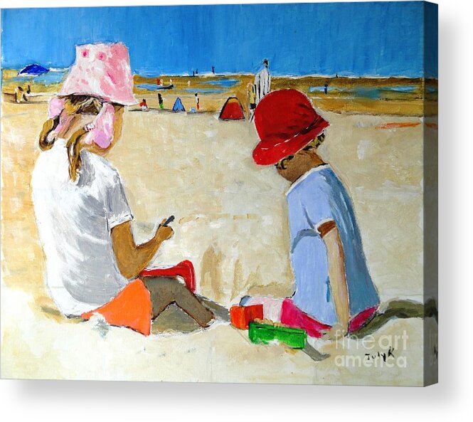 Sand Acrylic Print featuring the painting Mr. Sandman by Judy Kay