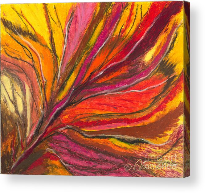 Abstract Art Acrylic Print featuring the painting My Fever Burns by Ania M Milo