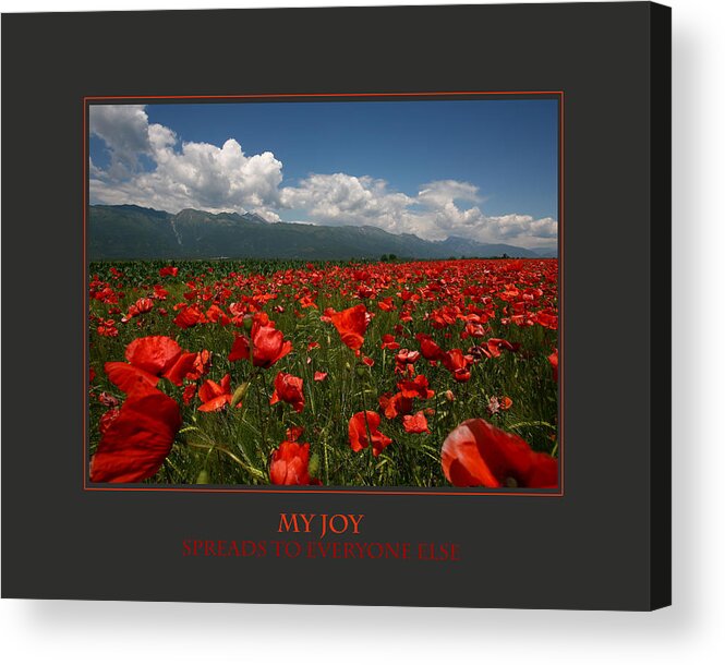 Motivational Art Acrylic Print featuring the photograph My Joy Spreads To Everyone Else by Donna Corless