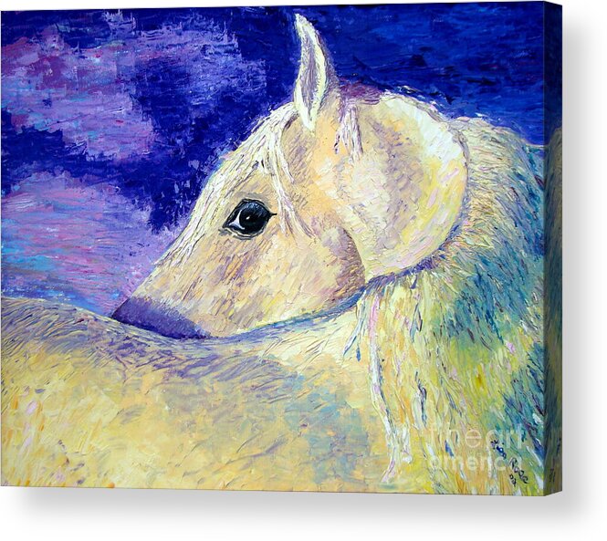 Horse Acrylic Print featuring the painting My Promus by Lisa Rose Musselwhite