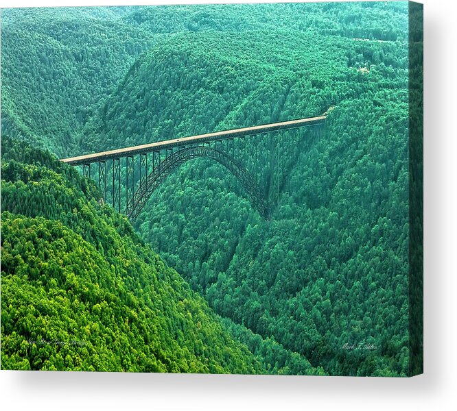 Scenicfotos Acrylic Print featuring the photograph New River Gorge Bridge by Mark Allen