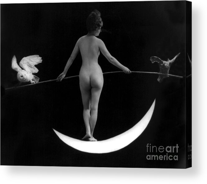Erotica Acrylic Print featuring the photograph Night, Nude Model, 1895 by Science Source