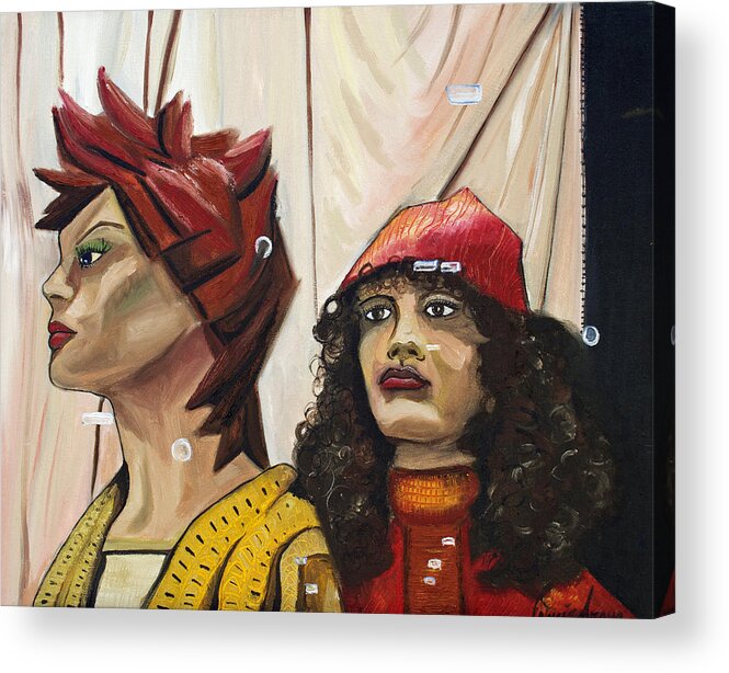 People Acrylic Print featuring the painting Nina and Star by Patricia Arroyo