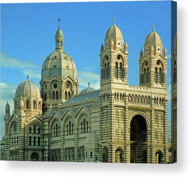 Churches Acrylic Print featuring the photograph Notre Dame de la Garde Marseille by Steven Michael