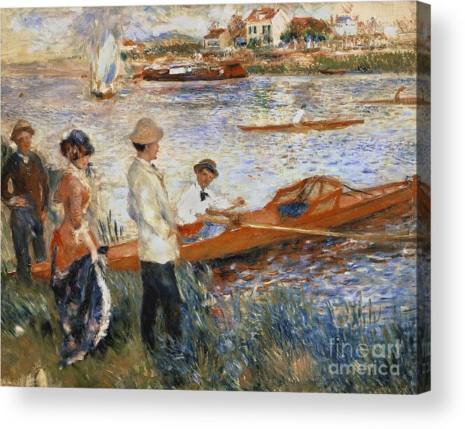 Oarsmen At Chatou Acrylic Print featuring the painting Oarsmen at Chatou by Pierre Auguste Renoir