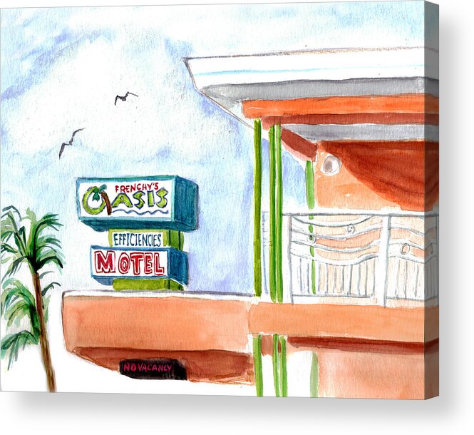 Frenchy's Oasis Acrylic Print featuring the painting Oasis by Clara Sue Beym