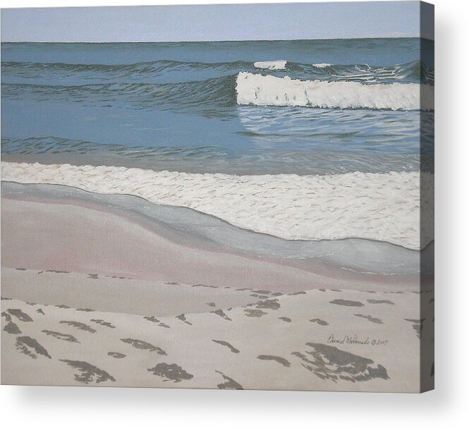 Ocean Acrylic Print featuring the painting Ocean Breeze by Edward Maldonado