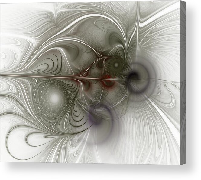Spiritual Acrylic Print featuring the digital art Oh That I Had Wings - Fractal Art by Nirvana Blues