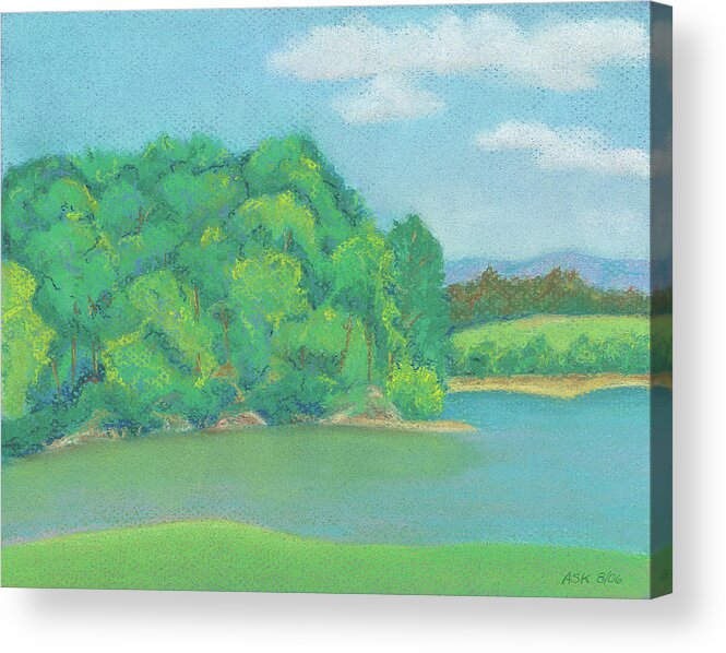 Art Acrylic Print featuring the pastel Omega Afternoon by Anne Katzeff