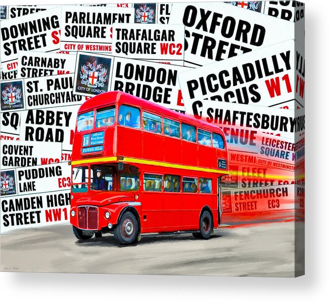Classic Acrylic Print featuring the photograph On A Bus For London by Mark Tisdale