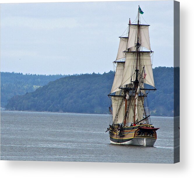 Boat Acrylic Print featuring the photograph On Commencement Bay by Sean Griffin