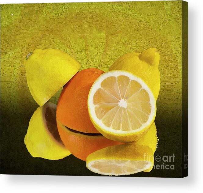 Oranges Acrylic Print featuring the photograph Oranges and Lemons by Shirley Mangini