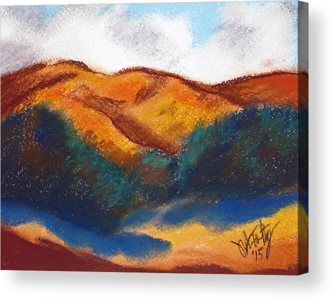 Landscape Acrylic Print featuring the painting Oregon Hills by Michael Foltz