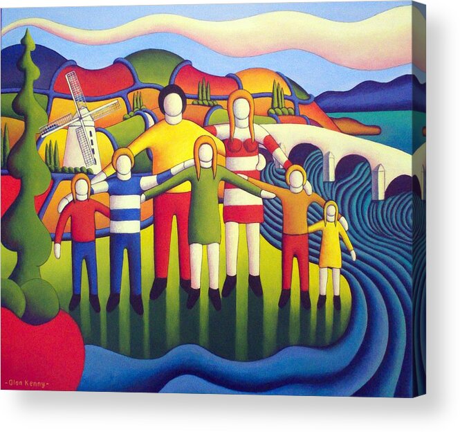 Family Acrylic Print featuring the painting Our Kingdom by Alan Kenny