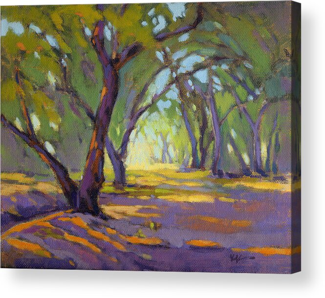 Trees Acrylic Print featuring the painting Our Secret Place 4 by Konnie Kim