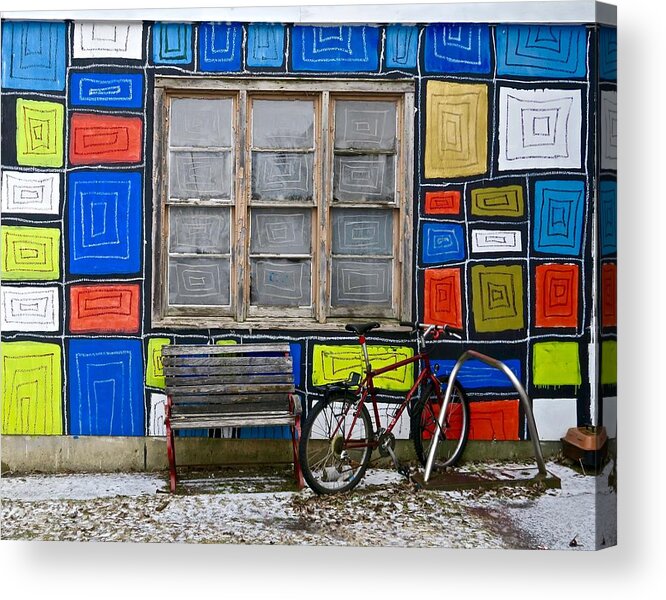Color Acrylic Print featuring the photograph Outside Boxes by Mike Reilly