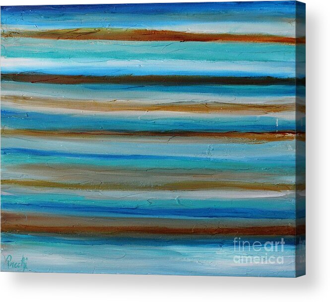 Blue And Brown Acrylic Print featuring the painting Outstretch 1 by Preethi Mathialagan