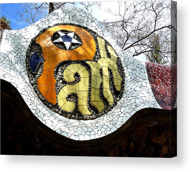 Photography Acrylic Print featuring the photograph Park letters in collage by Francesca Mackenney