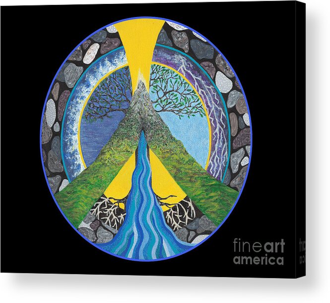 Peace Acrylic Print featuring the painting Peace Portal by Tree Whisper Art - DLynneS