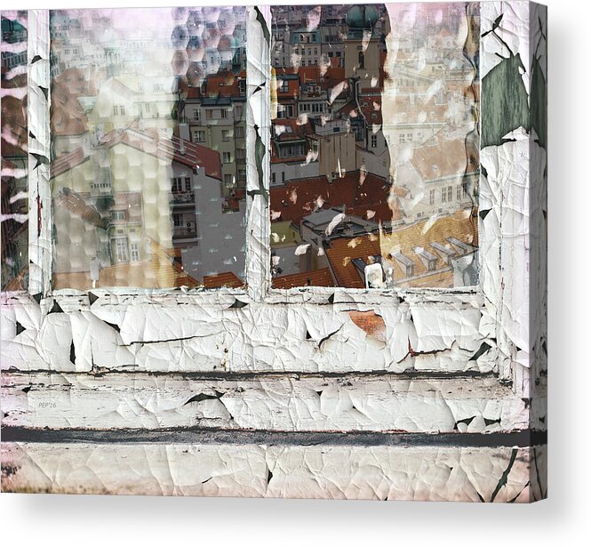 Peeling Paint Acrylic Print featuring the photograph Peeling Paint And Terra Cotta by Phil Perkins