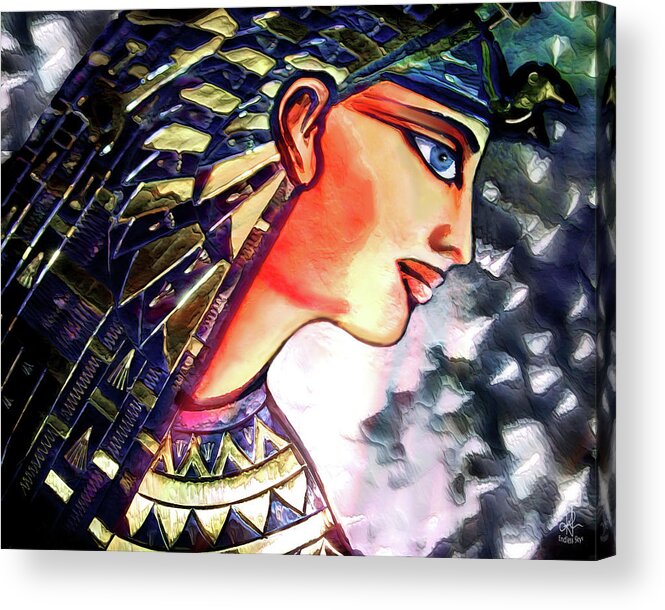 Pharoah Acrylic Print featuring the digital art Pharoah of Egypt by Pennie McCracken