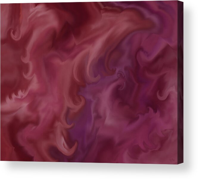 Fantasy Acrylic Print featuring the painting Phoenix Rising by Anne Norskog