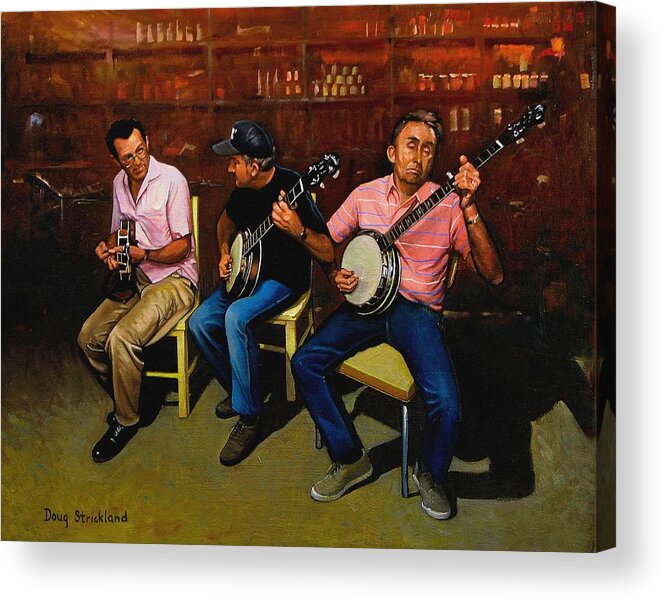 Doug Strickland Acrylic Print featuring the painting Pickers by Doug Strickland