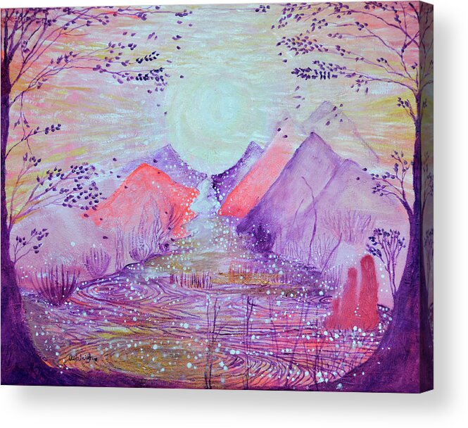  Acrylic Print featuring the painting Pink Dreams by Ashleigh Dyan Bayer