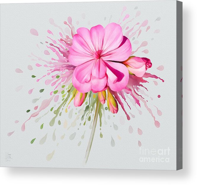Eruption Acrylic Print featuring the painting Pink Eruption by Ivana Westin