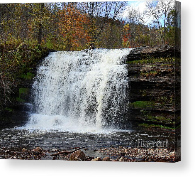 Diane Berry Acrylic Print featuring the photograph Pixley Falls 2 by Diane E Berry