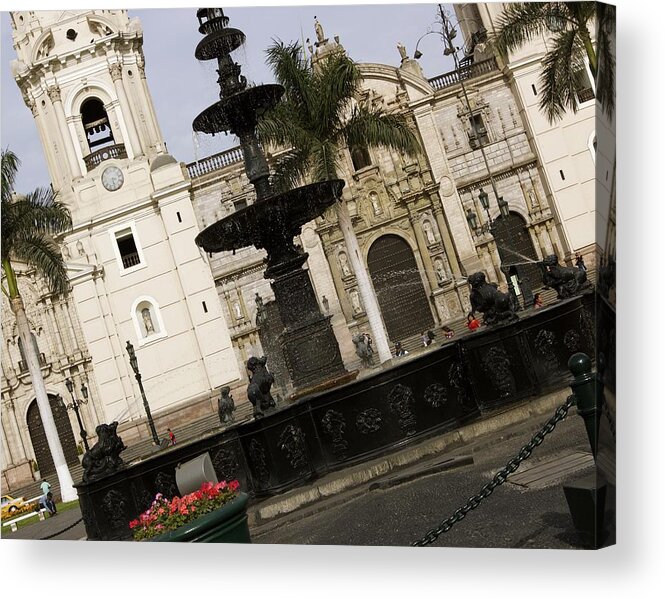 Lima Peru Acrylic Print featuring the photograph Plaza San Martin by Debi Starr