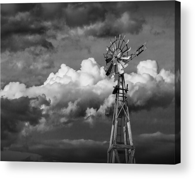 Art Acrylic Print featuring the photograph Prairie Windmill by Randall Nyhof