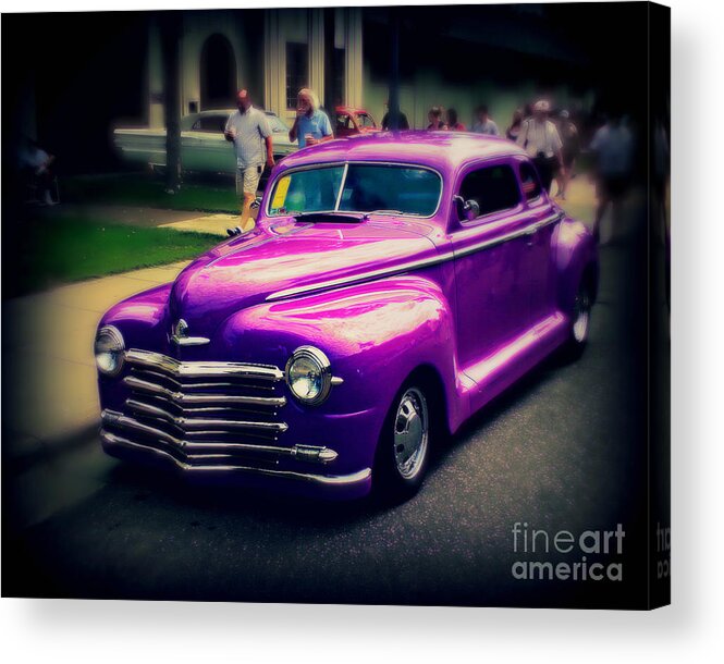 Car Acrylic Print featuring the photograph Purple Rod by Perry Webster