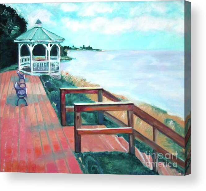 Art Acrylic Print featuring the painting Quiet Waters Park by Karen Francis