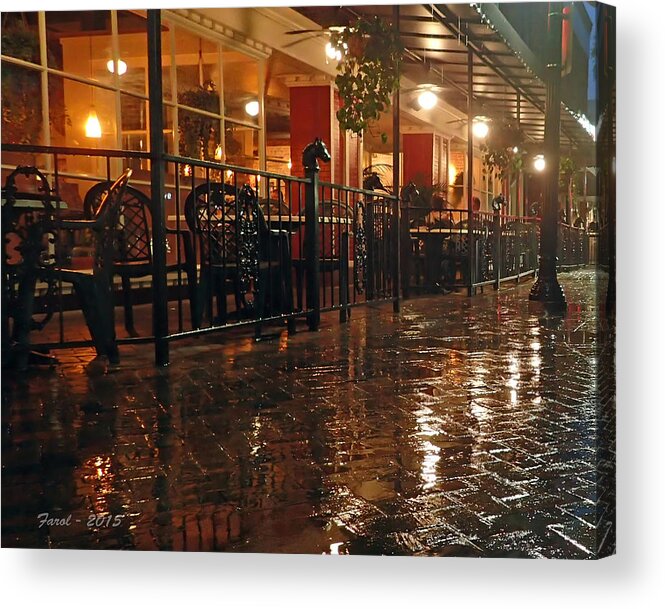 Rain Acrylic Print featuring the photograph Rainy Night in Gainesville by Farol Tomson